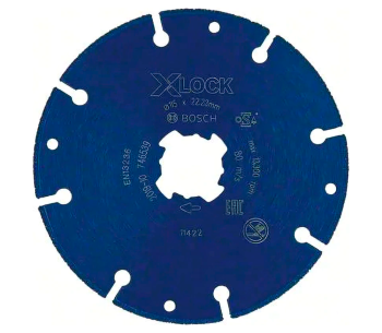 Disc de tăiat cu diamant BOSCH X-LOCK 2608900532 115mm Segmentat Metal photo 0