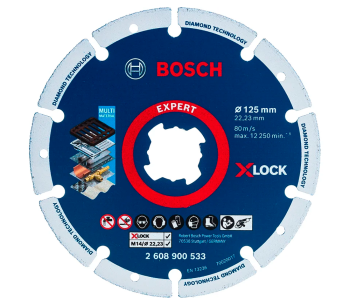 product Disc de tăiat cu diamant BOSCH X-LOCK 2608900533 125mm Segmentat Metal