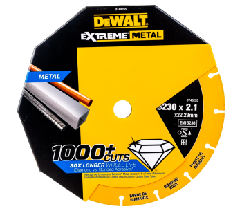 Disc de tăiat cu diamant DEWALT DT40255 230mm Segmentat Metal photo 1