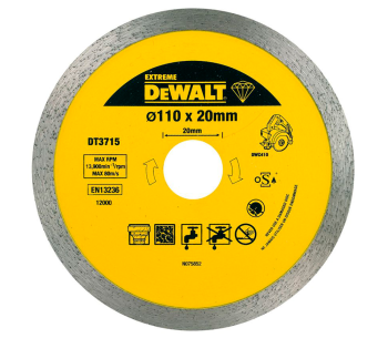 product Disc de tăiat cu diamant DEWALT DT3715 110mm Solid Marmura/Granit