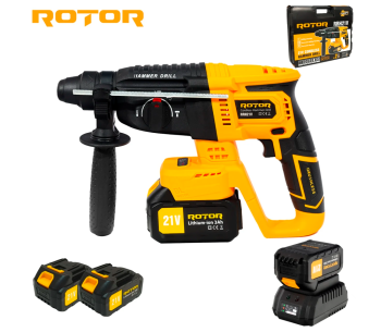 Ciocan rotopercutor cu acumulator ROTOR RRH21V 21V 3Ah photo 2