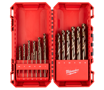 product Set burghiuri pe metal MILWAUKEE RED COBALT 1-10mm HSS-CO