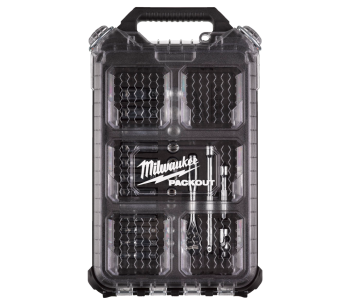 Set de mufe cu cap 28pcs + clichet 1/4" MILWAUKEE PACKOUT Set 5-15 mm photo 1