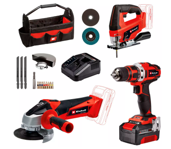 product Set de unelte cu acumulator EINHELL TE-TK 18/3 Li Kit (JS+CD+AG)