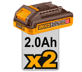 Винтовёрт аккумуляторный ударный INGCO CIRLI2028 20В 2Ач photo 4