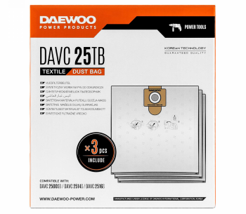 Set 3 saci textili pentru aspirator DAEWOO DAVC 25TB photo 3
