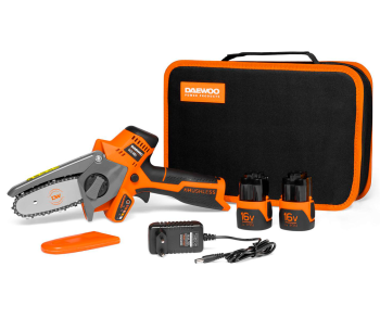 Fierăstrău cu lanț cu acumulator DAEWOO DACS 416Li SET 100mm 16V 2.5Ah photo 0