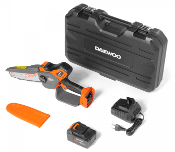 Цепная пила аккумуляторная DAEWOO DACS 821Li SET 200мм 21В 5Ач photo 0