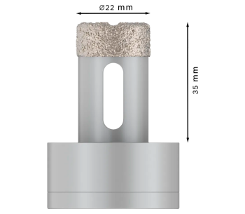 Carotă de găurit BOSCH X-LOCK Dry Speed 22mm photo 1