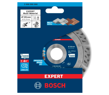 Disc de tăiat cu diamant BOSCH EXPERT MultiMaterial 125mm Segmentat Beton/Piatră/Cărămidă photo 0