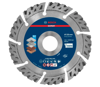 product Disc de tăiat cu diamant BOSCH EXPERT MultiMaterial 125mm Segmentat Beton/Piatră/Cărămidă