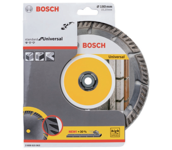 Disc de tăiat cu diamant BOSCH Standard for Universal 180mm Segmentat Beton/Cărămidă photo 0