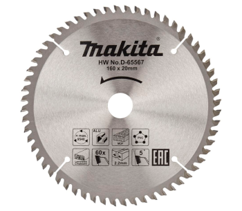 product Disc pentru fierastrau electric MAKITA D-65567 160mm 1.4mm Lemn/Aluminiu