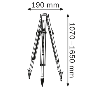Штатив для нивелира BOSCH BT 170 HD 1.65m 5/8" photo 0