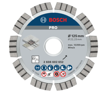 product Disc de tăiat cu diamant BOSCH Best for Concrete 125mm Segmentat Beton/Cărămidă