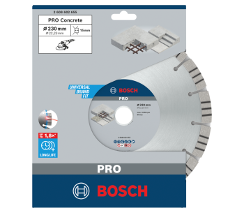 Алмазный отрезной диск BOSCH Best for Concrete 230мм Сегментированный Бетон/Камень photo 0