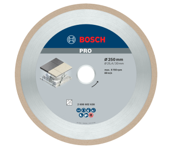 product Disc de tăiat cu diamant BOSCH Best for Ceramic 250mm Solid Ceramică/Marmura/Granit