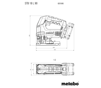 Fierăstrău pendular cu acumulator (fara bat) METABO STB 18 L 90 18V photo 3