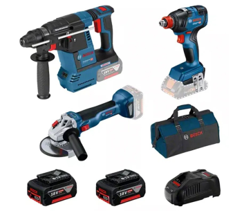 product Set de unelte cu acumulator BOSCH GBH 18V-26 + GDX 18V-200 + GWS 18V-10