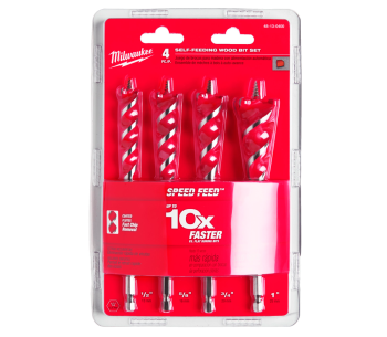 product Set burghie lemn MILWAUKEE Speed Feed 13-25mm Oțel