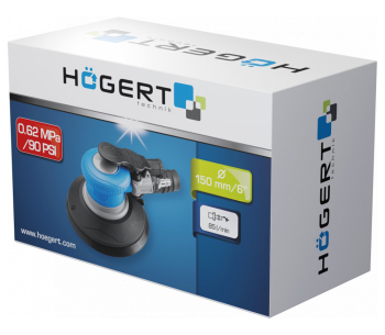 Mașină de șlefuit excentrică pneumatică HOEGERT HT4R652 6.3bar photo 0