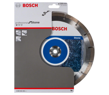 Disc de tăiat cu diamant BOSCH Standard for Stone 230mm Segmentat Ceramică/Marmura/Granit photo 0