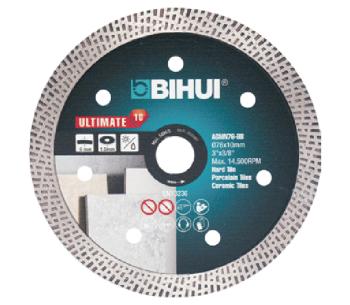 product Disc de tăiat cu diamant BIHUI AGMN76-BB 76mm Turbo Ceramică/Porțelan/Marmură