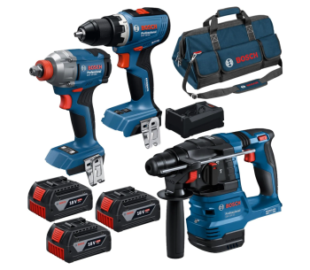 product Set de unelte cu acumulator BOSCH GSR 18V-65+GDX 18V-285+GBH 18V-22