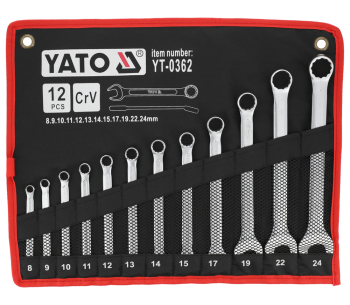 Набор 12 комбинированных ключей YATO YT0362 8-24мм photo 0