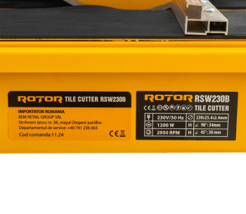 Masina electrica de taiat ceramica 1200w 930mm ROTOR RSW230B photo 2