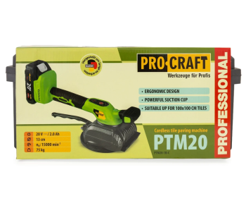 Vibrator pentru placi ceramice ProCraft PTM20 130mm 75kg photo 3