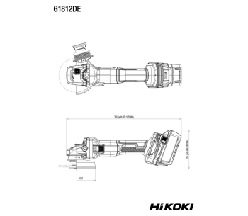 Polizor unghiular cu acumulator (fără bat) HIKOKI G1812DEW4Z 115mm 18V photo 6