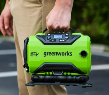 Compresor auto cu acumulator (fără bat) Greenworks G24IN 11bar 40l/min photo 0
