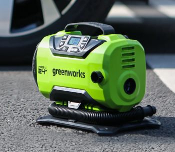 Compresor auto cu acumulator (fără bat) Greenworks G24IN 11bar 40l/min photo 2