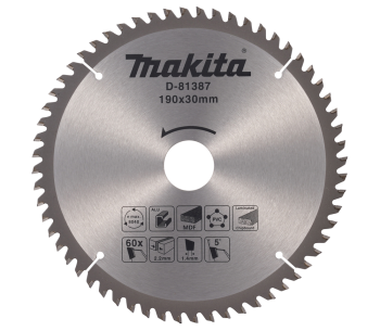 product Disc pentru fierastrau electric MAKITA D-81387 190mm 1.4mm Aluminiu