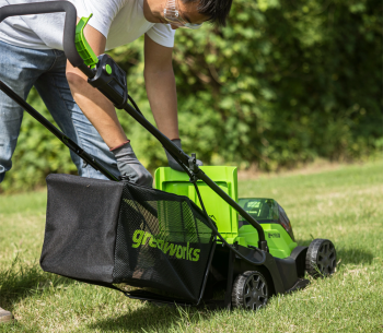 Газонокосилка аккумуляторная Greenworks GD24LM33K4 330мм 24В 4Ач photo 7