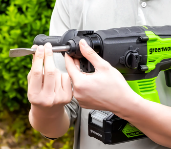 Перфоратор аккумуляторный (без АКБ) Greenworks GD24SDS2 2Дж 24В photo 6