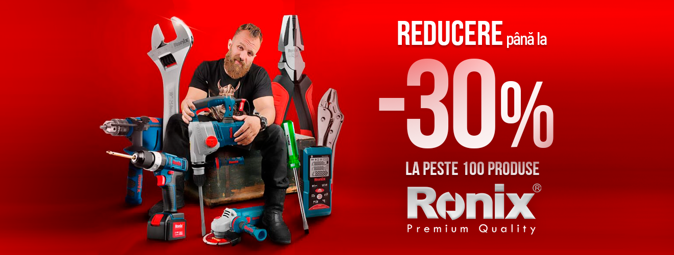 30% Reducere la peste 100  instrumente RONIX promo