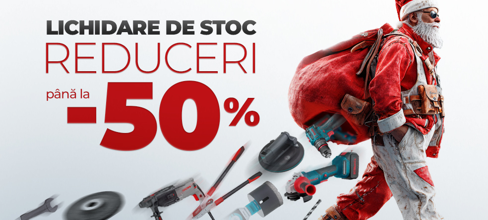 Lichidare  de stoc cu reduceri de pina la 50% promo