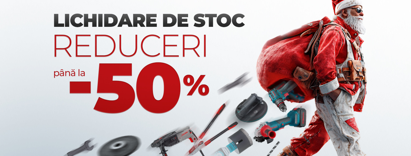 Lichidare  de stoc cu reduceri de pina la 50% promo